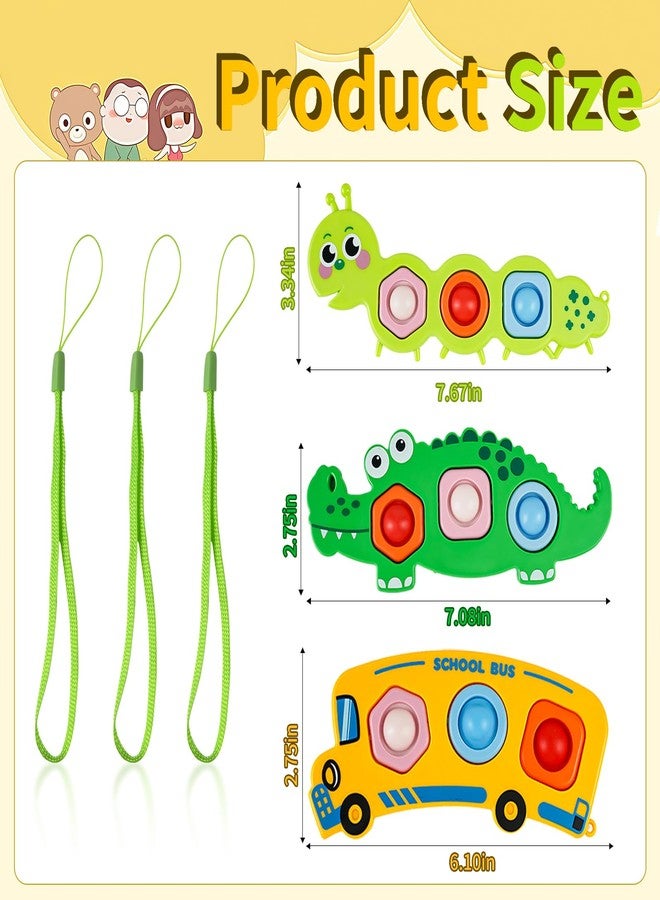 QETRABONE 3 Pcs Fidget Popper Sensory Toys, Airplane Travel Toys Pop Fidget Toys Essential Activities, Autism Christmas Classroom Gifts - Image 2
